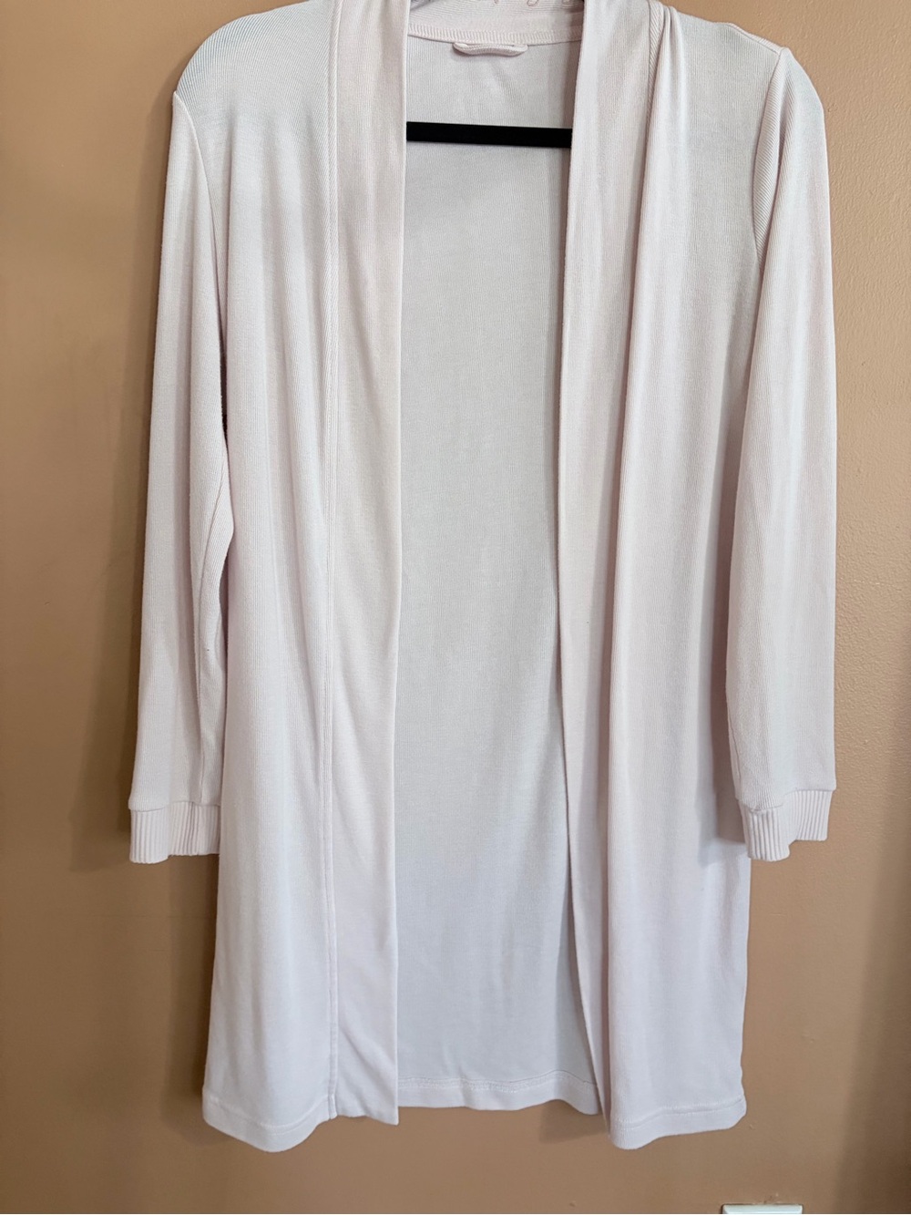 Rachel Ashwell Light Pink Women's Open-Front Cardigan